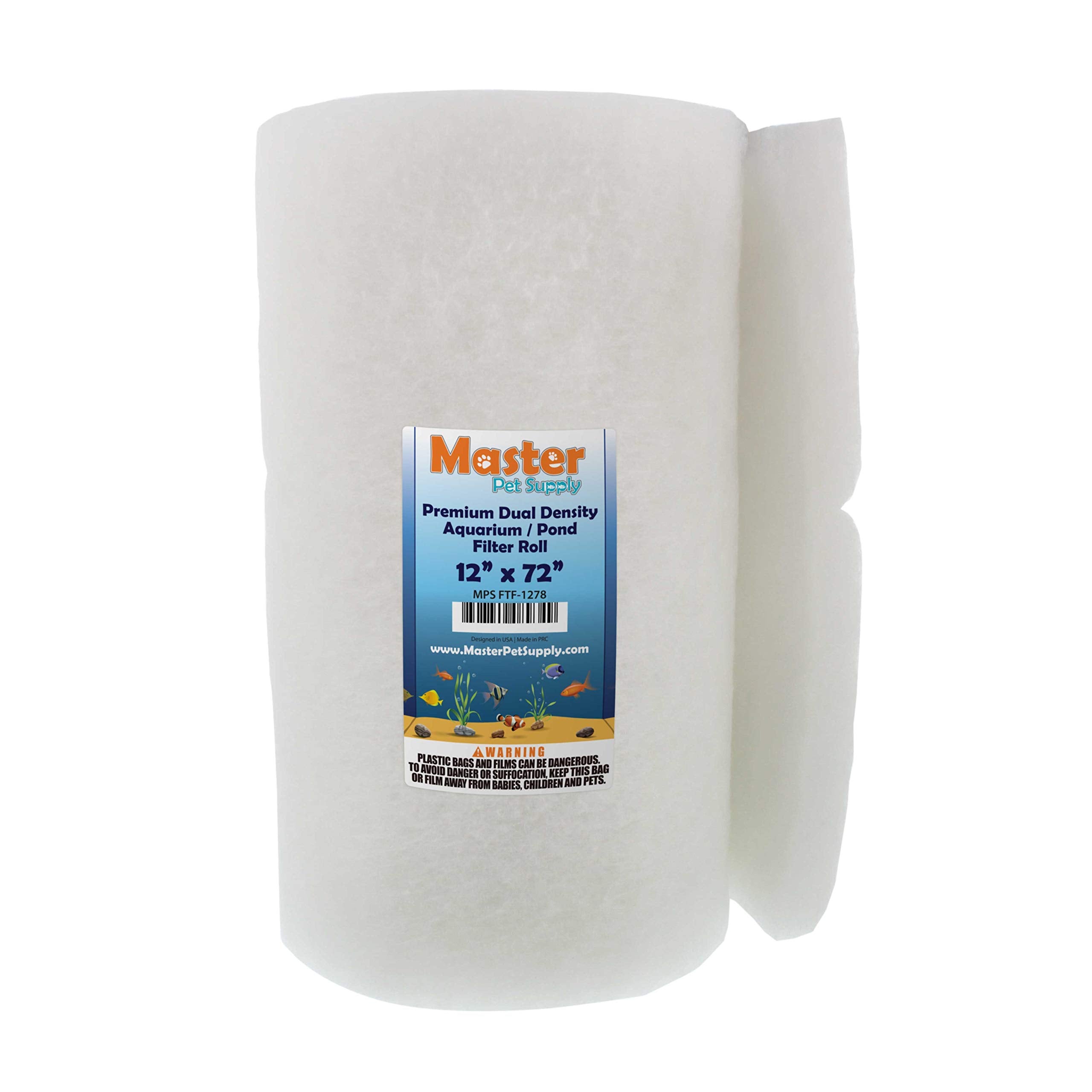 Master Pet Supply rodillo de filtración de doble densidad para acuario mejora la claridad del agua
