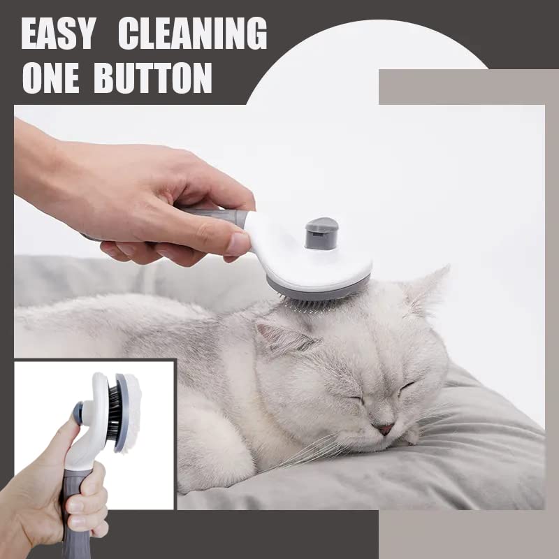 MASTER QUEEN deshedding brush gray, removes loose fur during brushing.