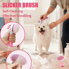 MASTER QUEEN deshedding brush for short hair removes loose fur during grooming