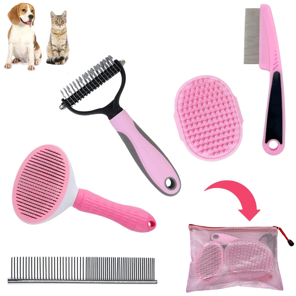 MASTER QUEEN dog grooming kit in pink bag for convenient storage on the go