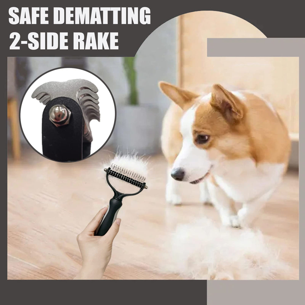 MASTER QUEEN slicker brush gray, detangles and smooths short-haired pets.