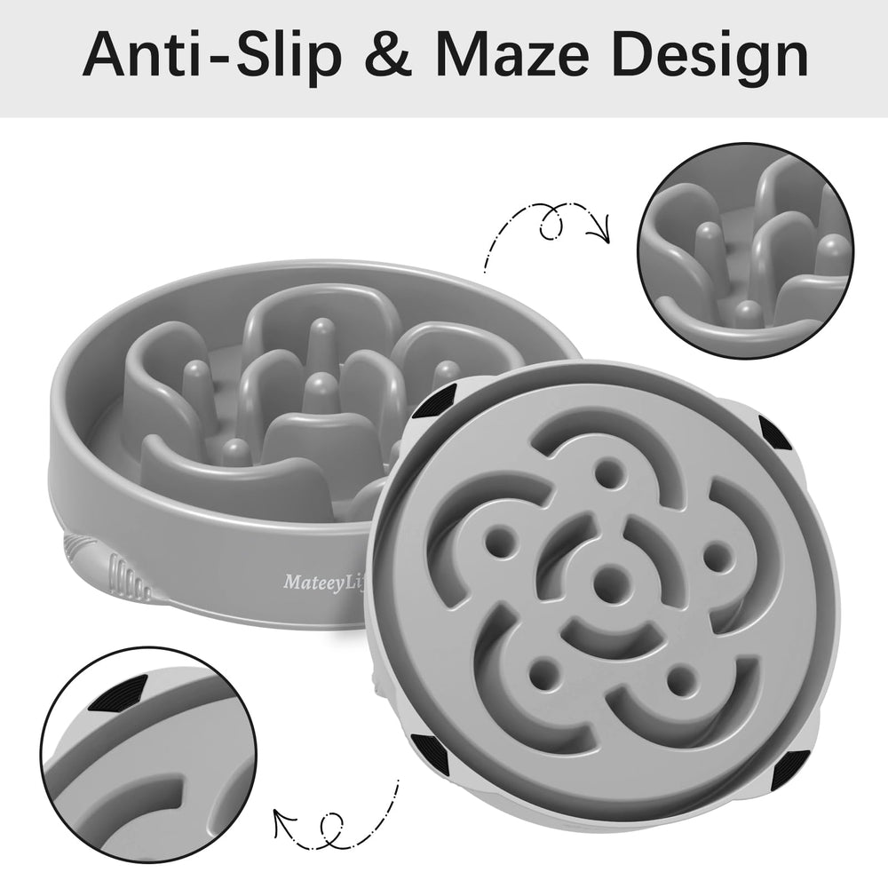 MateeyLife 4-cup capacity bowl supports dry, wet, or raw meals safely