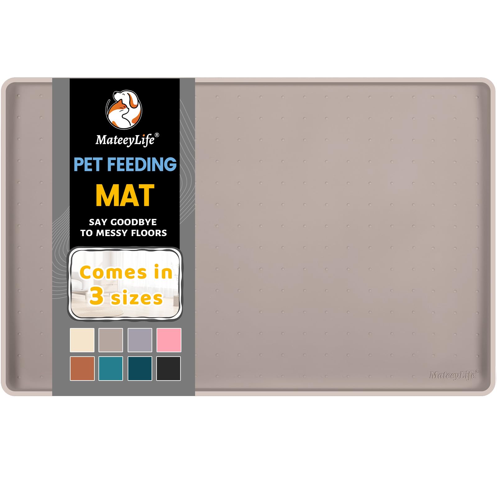 MateeyLife almohadilla impermeable para comederos de perros y gatos protege el suelo
