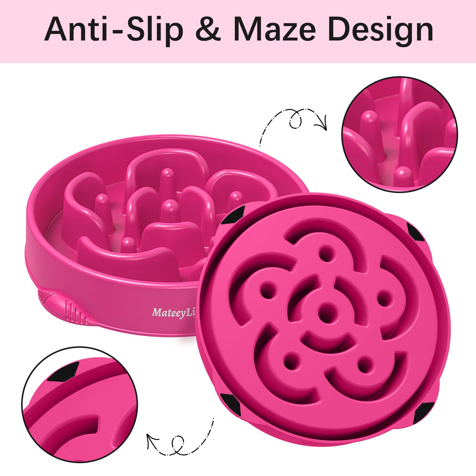 MateeyLife food-safe PP material ensures safe, durable eating for dogs