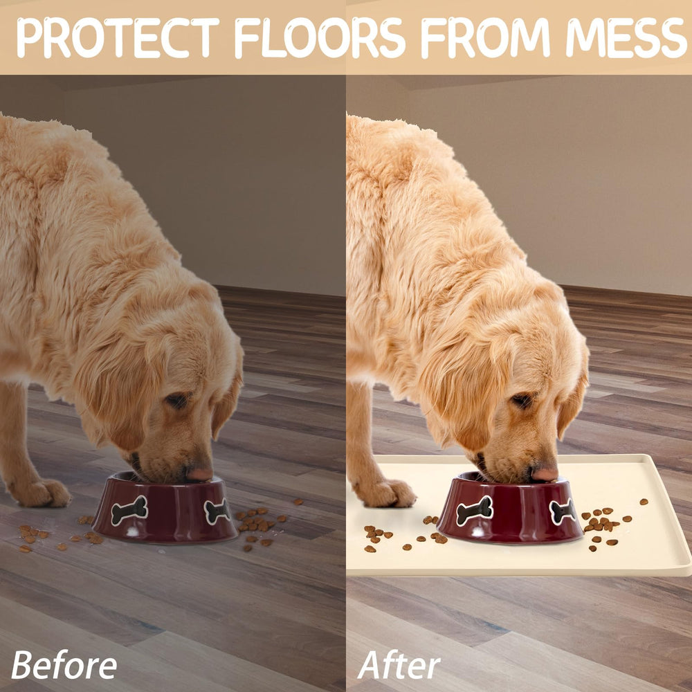 MateeyLife multi-size colors pet mat fits bowls and spaces