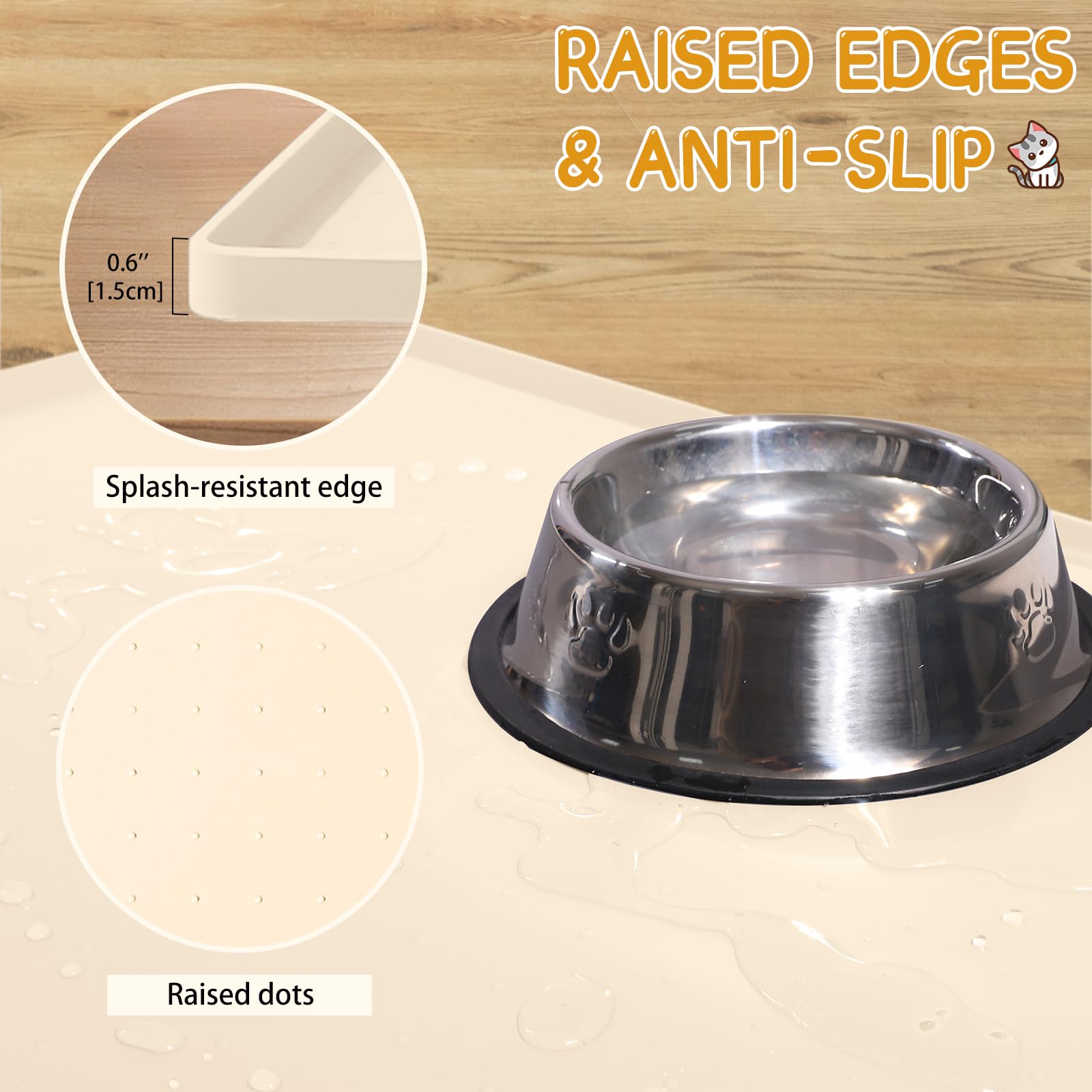MateeyLife dishwasher-safe pet mat makes cleaning after meals quick and simple