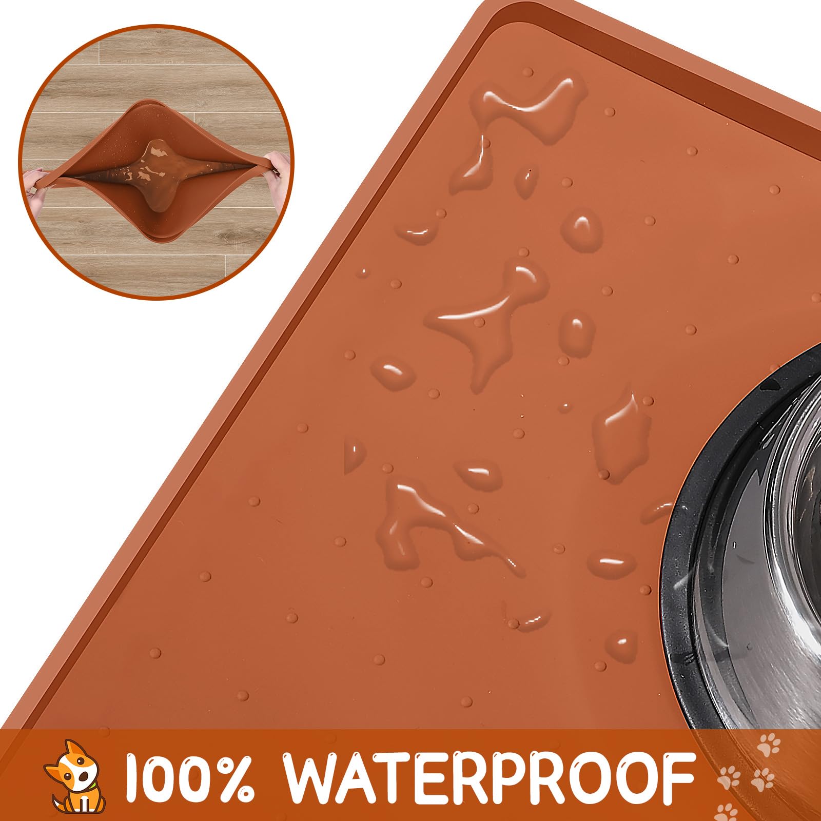 MateeyLife dishwasher-safe silicone mat cleans quickly after busy mealtimes