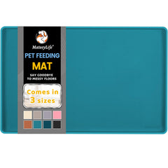 Tapete MateeyLife de silicona para comida de mascotas protege el piso.