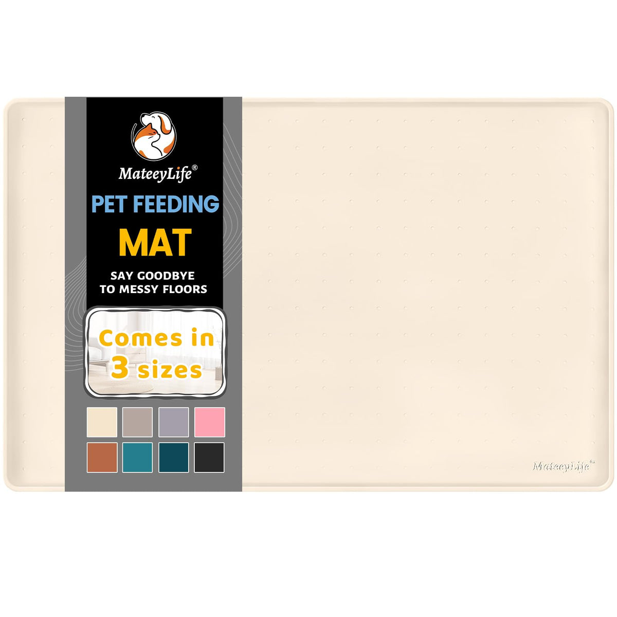 MateeyLife tapete silicona para comida y agua protege el suelo y facilita la limpieza