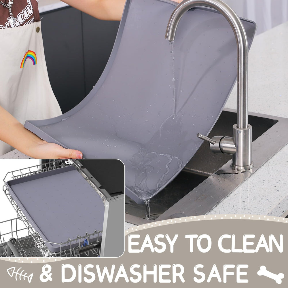 MateeyLife under-sink or shoe mat tray protects floor surfaces.