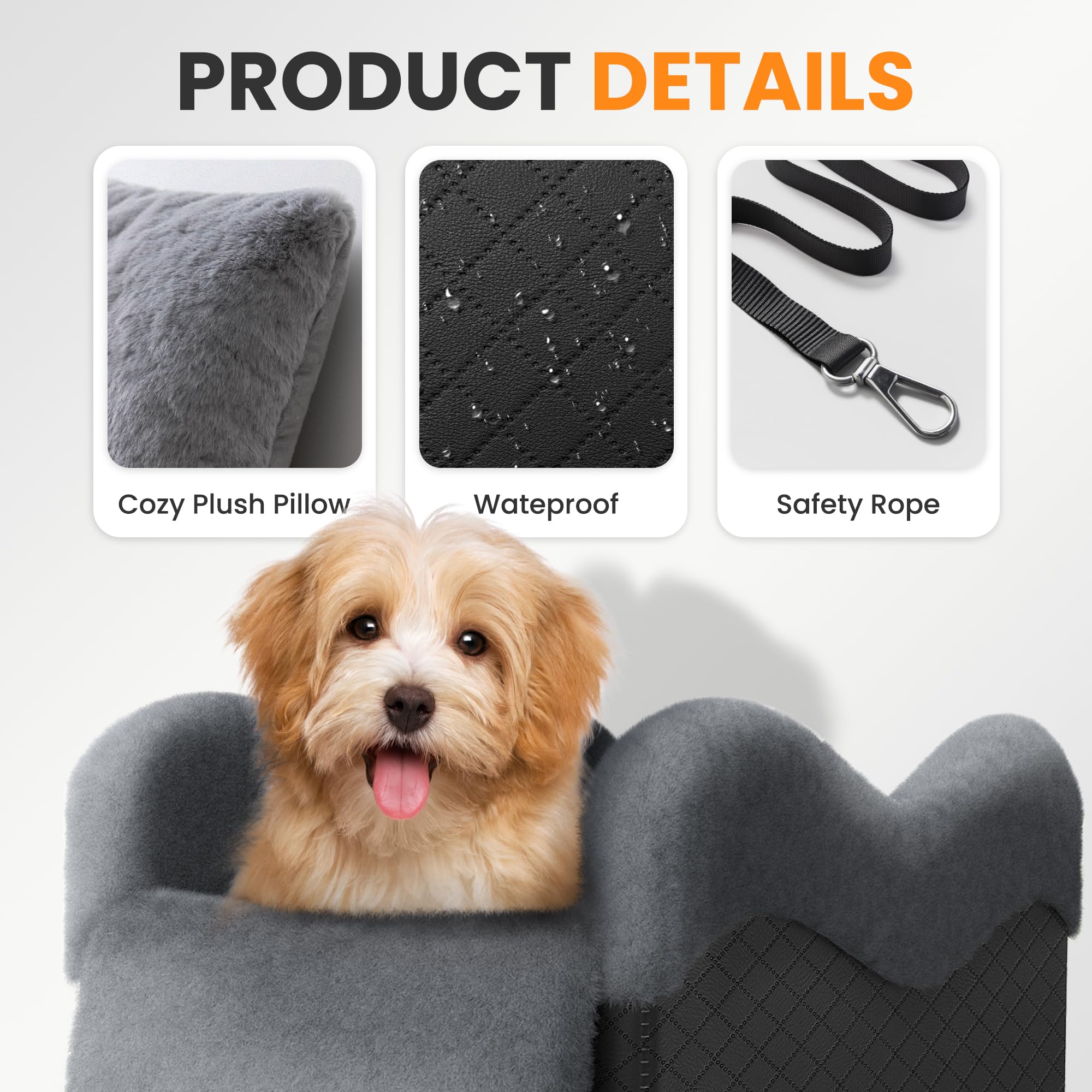 Mavora Max side pillows provide a cozy lean-on for pets in motion