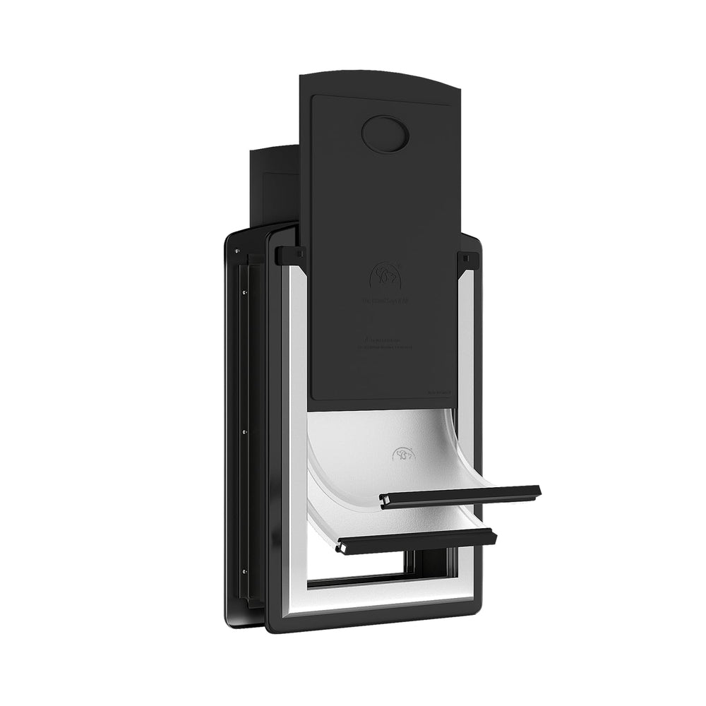 MAVRICFLEX cat door front view with stainless frame for durable indoor-outdoor use