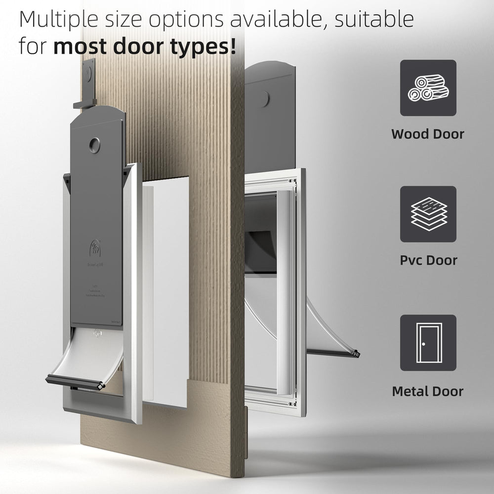 MAVRICFLEX dog door flap magnet seal demonstrates energy-efficient, secure closure.