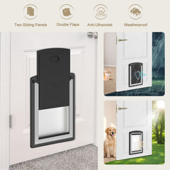 MAVRICFLEX dog door configured for indoor-outdoor use enables versatile home access.