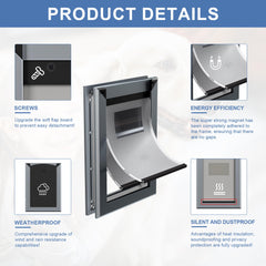 MAVRICFLEX dimensions label emphasizes flap opening and door-fit range