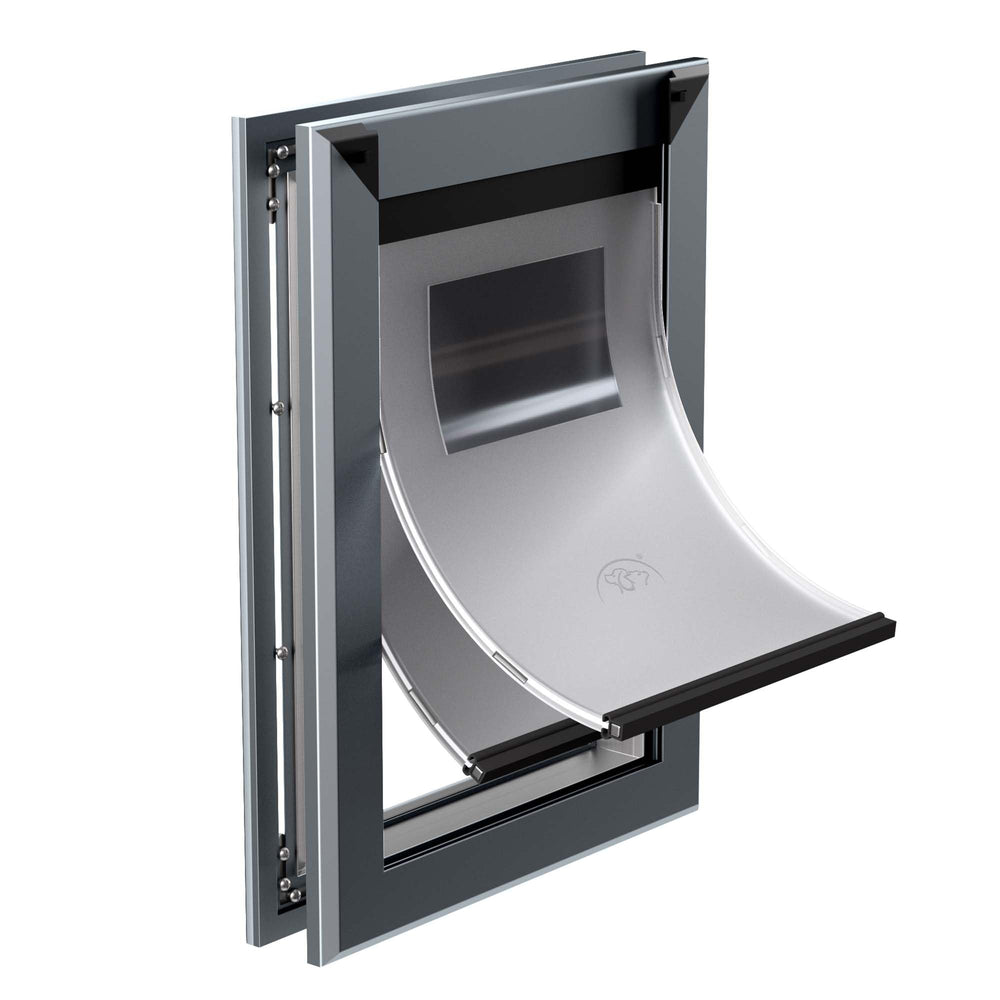 MAVRICFLEX Heavy Duty XL dog door front view with large opening for big dogs