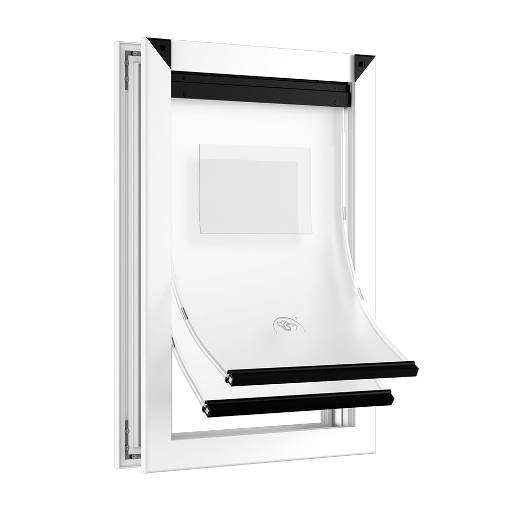 MAVRICPOWER aluminum dog door opening demonstrates a roomy entry for easy access