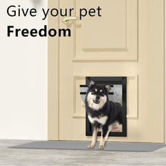 MAVRICPOWER dog door double locking panels offer adjustable entry and weather control