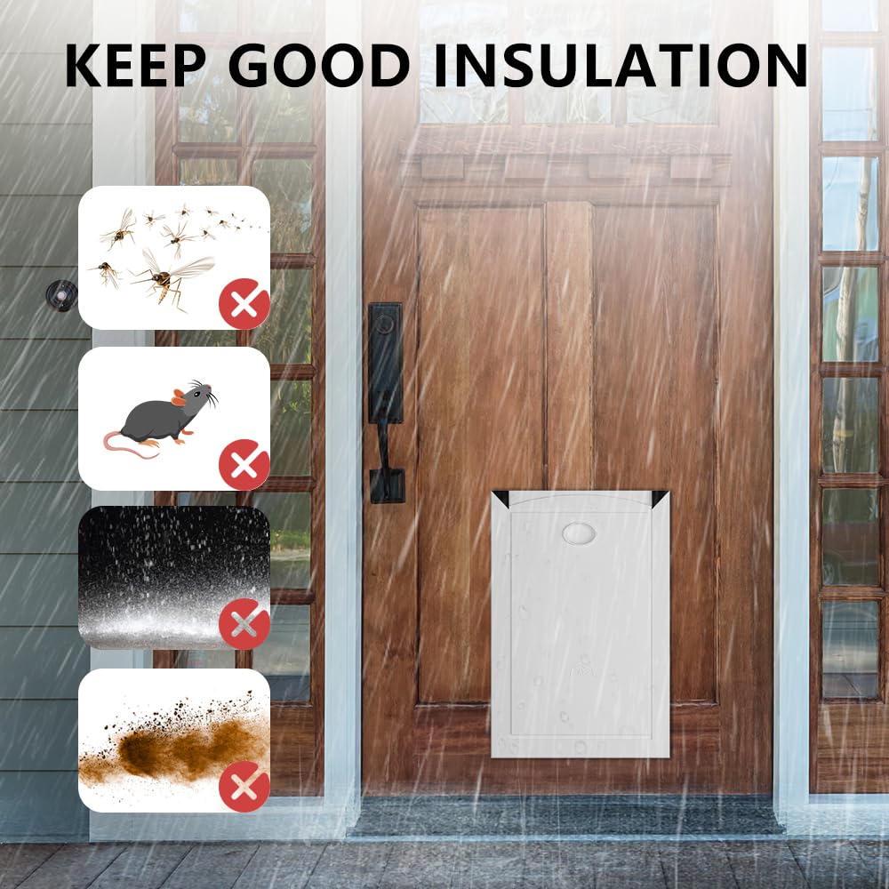 MAVRICPOWER dog door in use demonstrates spacious entry for large dogs