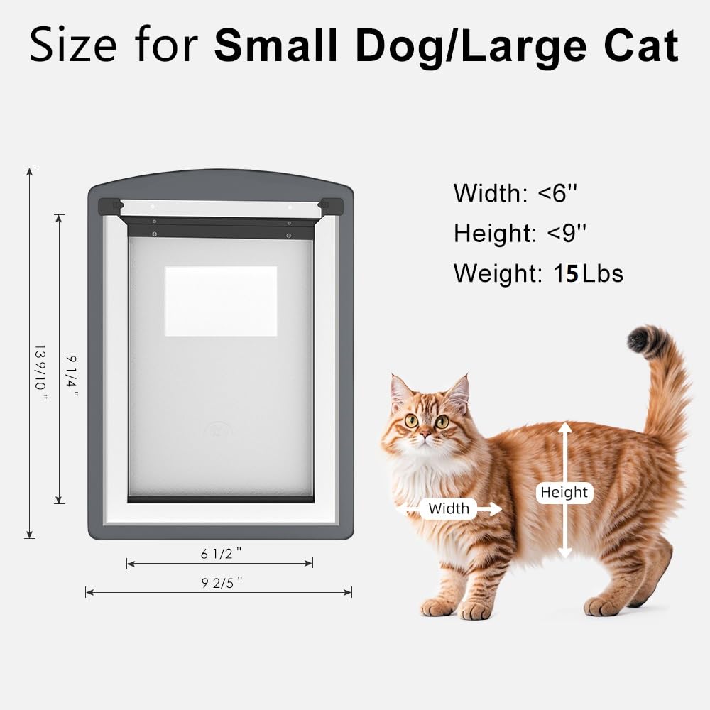 MAVRICPOWER never rust pet door offers long lasting steel for busy homes