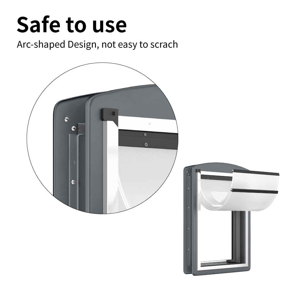 MAVRICPOWER steel cat door magnetic flaps provide quick reset and tight seal