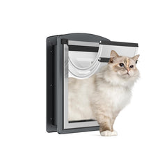 MAVRICPOWER steel large cat door exterior shows durable weather-ready pet entry