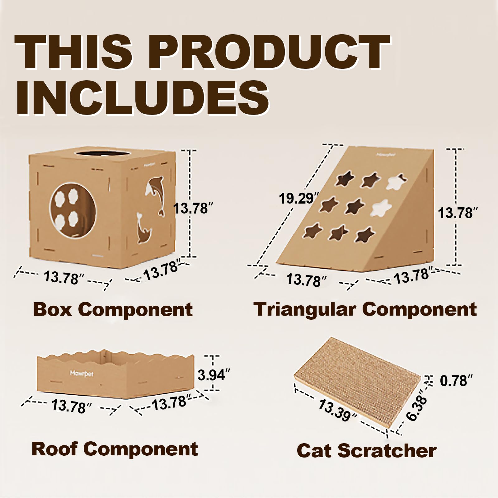 Mawrpet cat-tower-castle-tunnel side view highlights multi-level exploration and climbing.