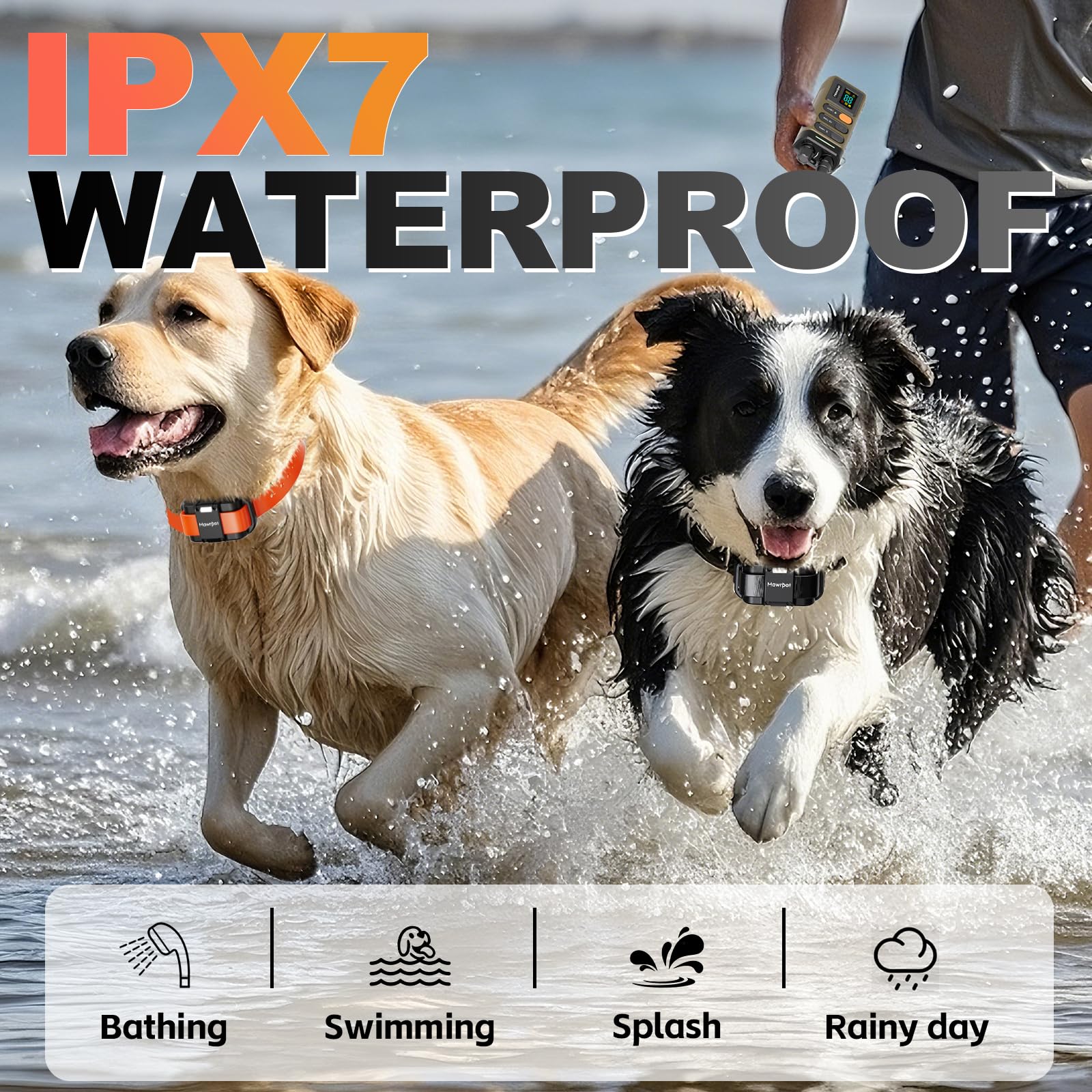 Mawrpet night visibility with receiver light aids locating your dog.