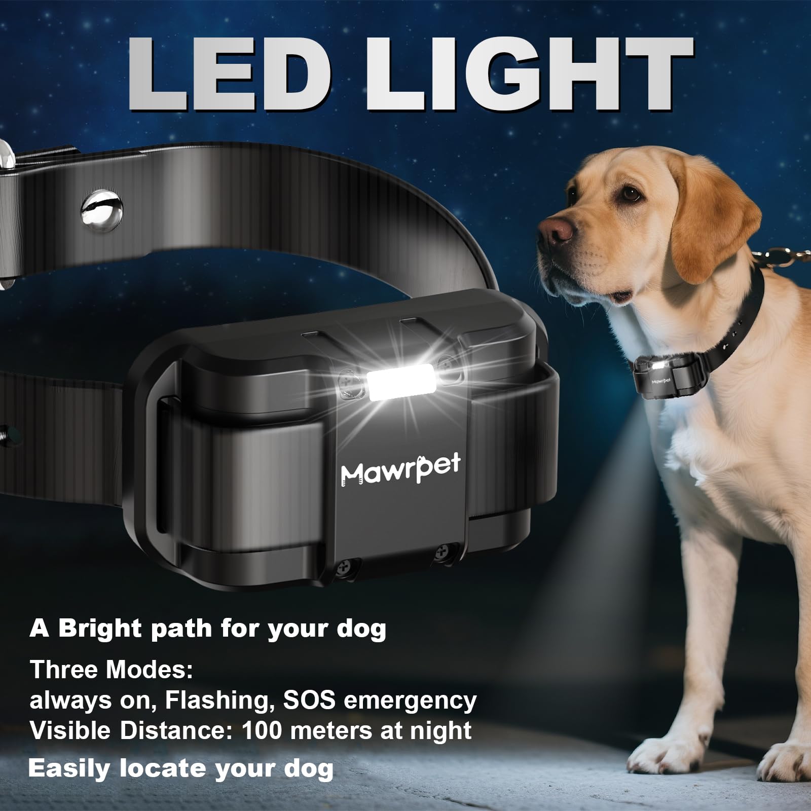 Mawrpet TPU collar strap offers soft, durable, easy-clean comfort.
