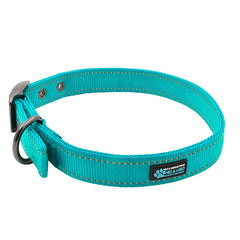Max and Neo MAX reflective collar teal side view highlights durable hardware