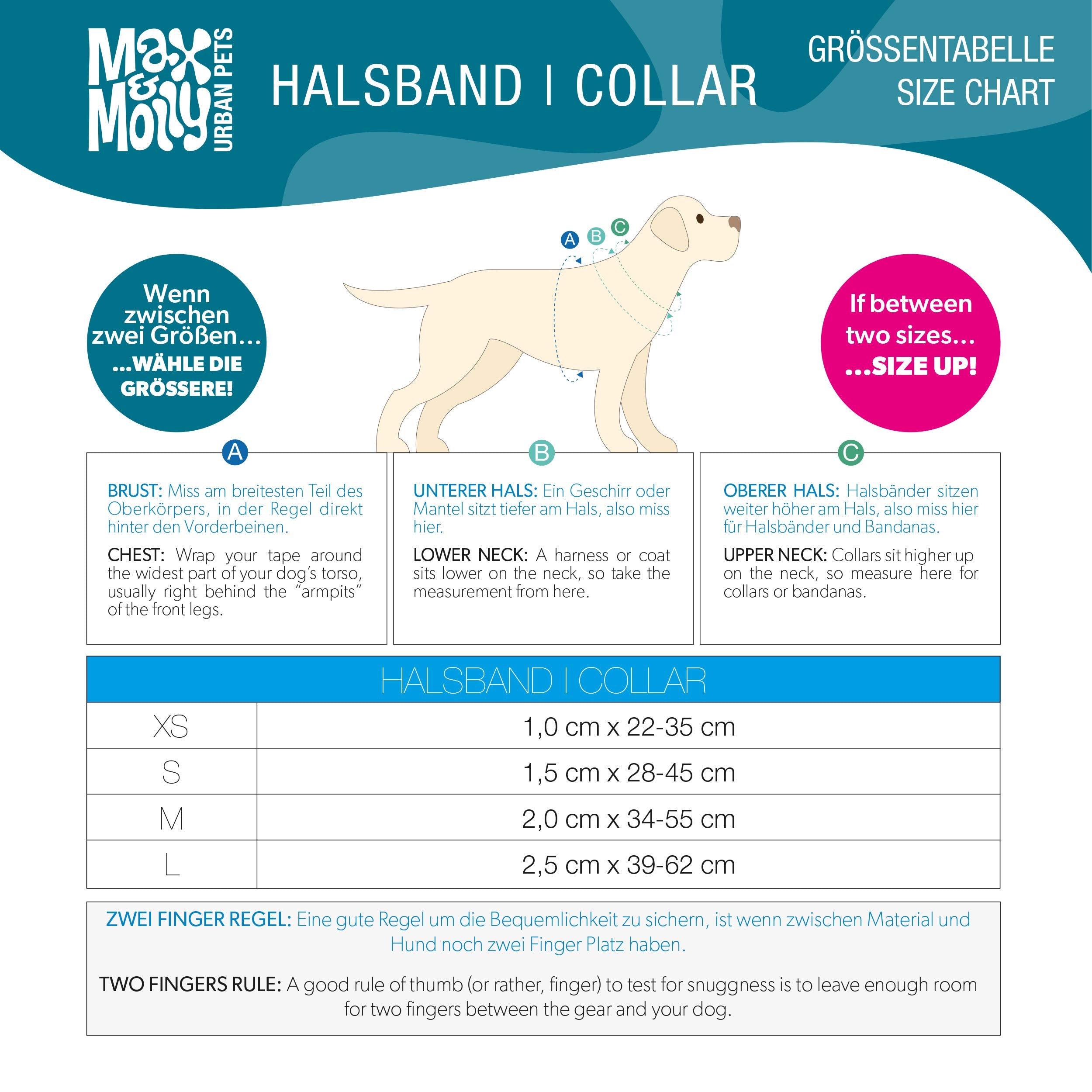 Max & Molly Urban Pets waterproof-durable collar withstands weather and adventures.