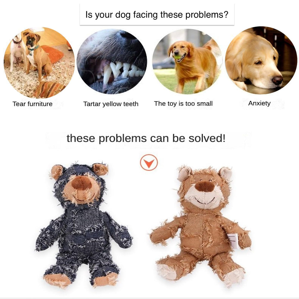 MAXBECK Indestructible bear design dog toy built for aggressive chewers.
