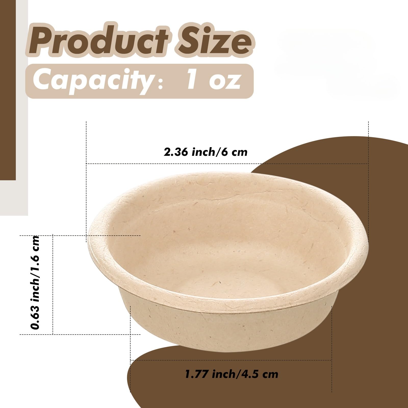 Maxcheck gecko feeding cup side view showing 2.36-inch top diameter for ample portions