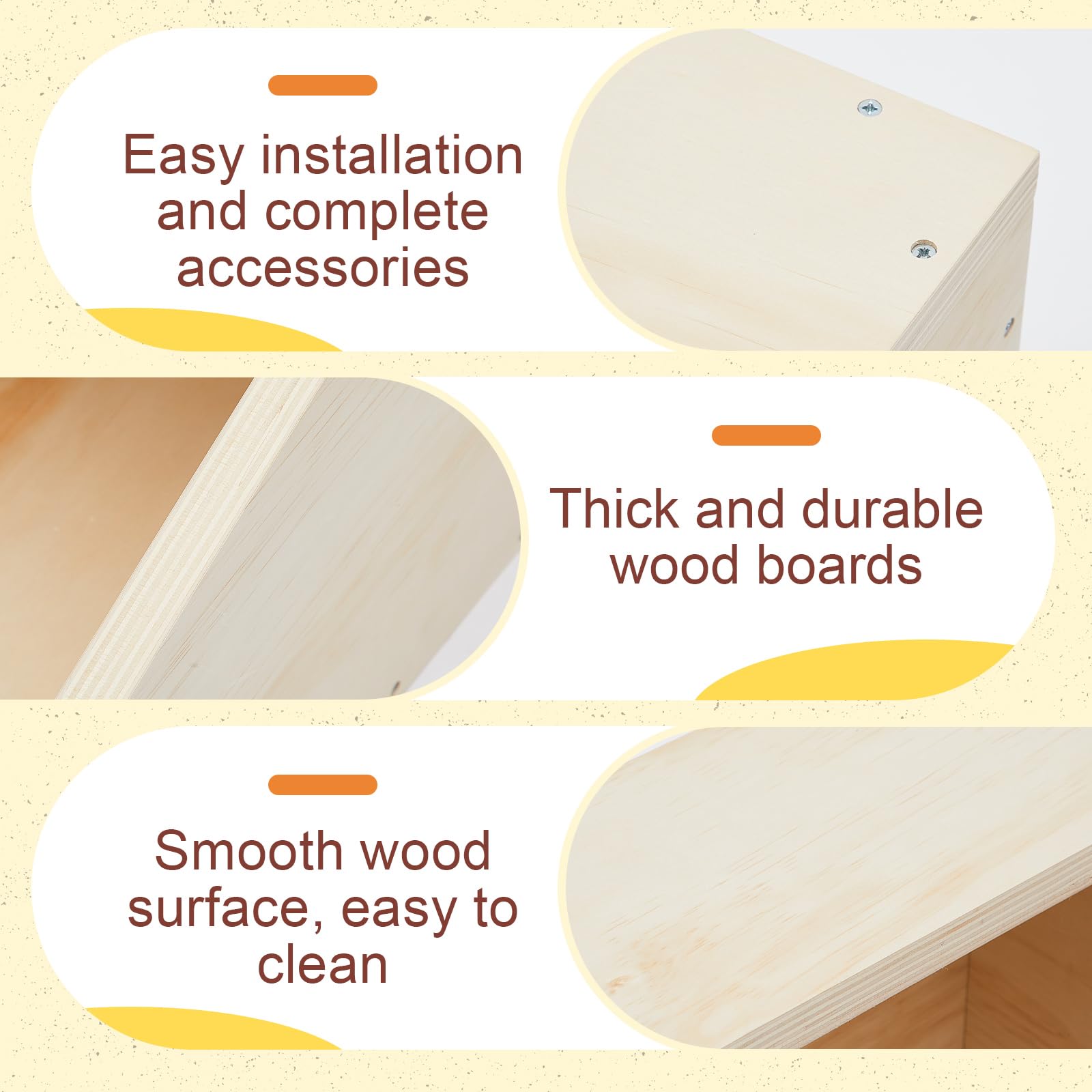 Maxcheck nesting box durable wood close-up emphasizes sturdy construction.