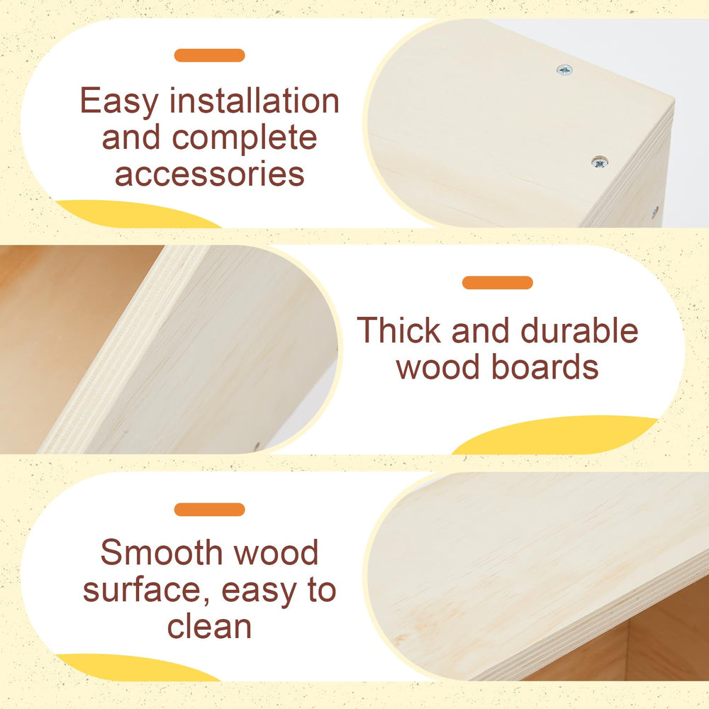 Maxcheck nesting box durable wood close-up emphasizes sturdy construction.