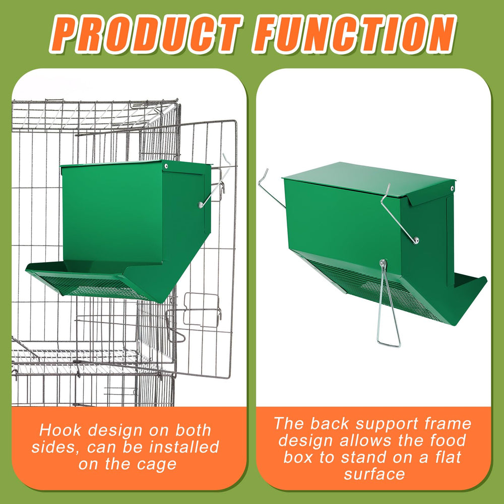 Maxcheck rabbit-feeder-stand-flat-green can sit securely on flat surfaces.