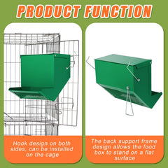 Maxcheck rabbit-feeder-stand-flat-green can sit securely on flat surfaces.