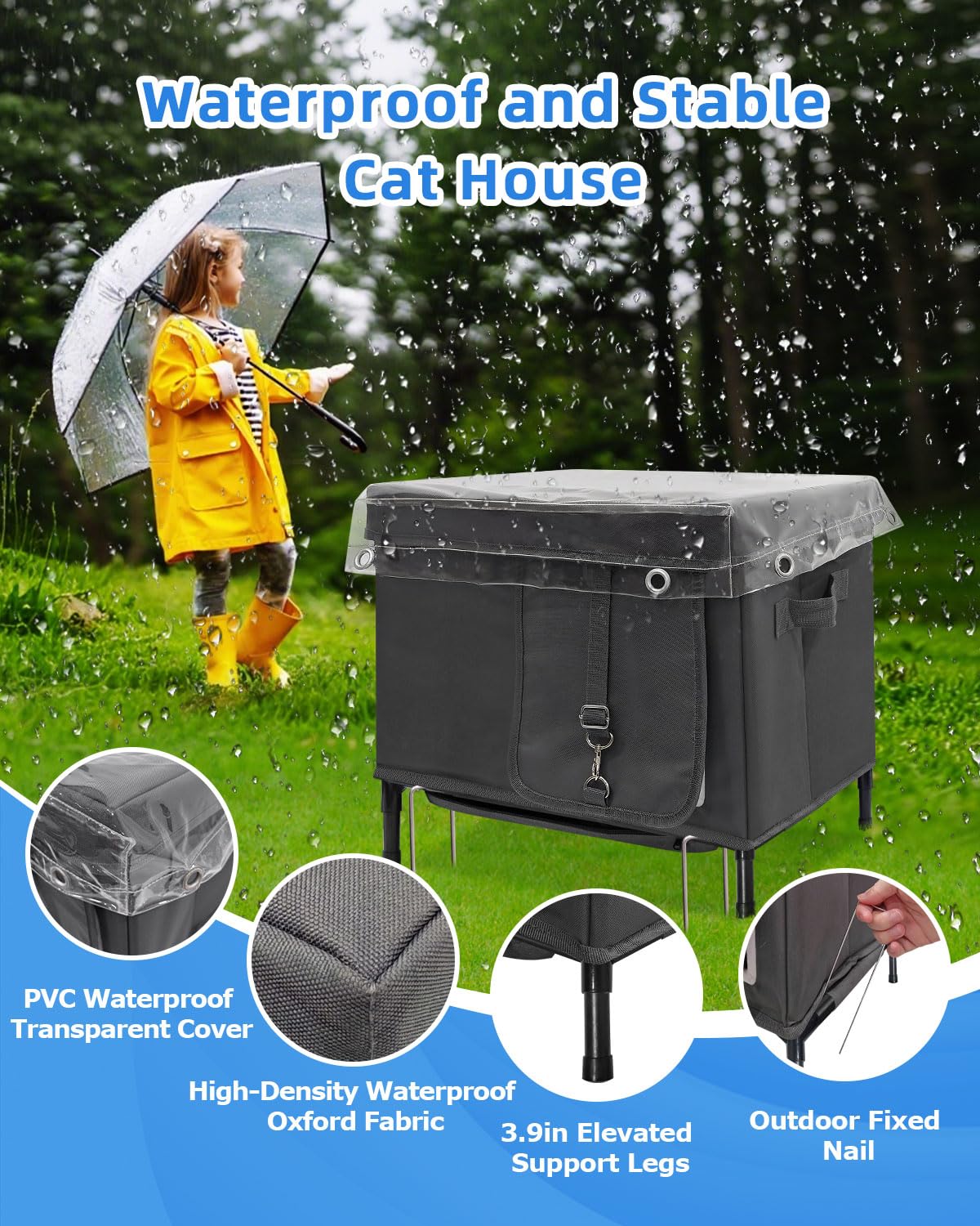 MAXCOM foldable-cat-shelter-open-top makes cleaning and storage quick