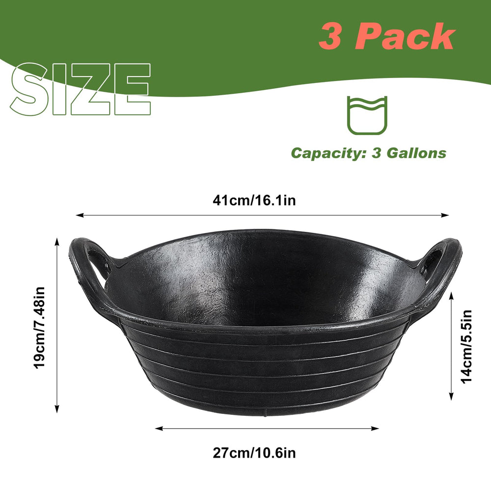 Maxdot rubber feed pan handle detail showing convenient grips for easy transport