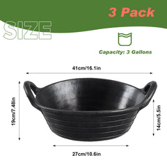 Maxdot rubber feed pan handle detail showing convenient grips for easy transport
