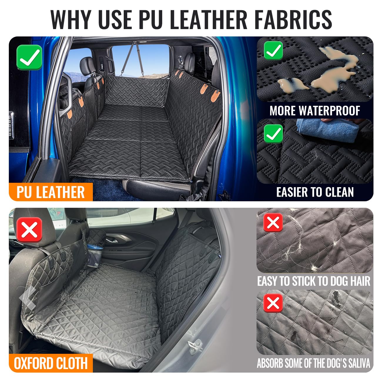 MAXFUT dog hammock for truck showcases versatile setup for safe rides.