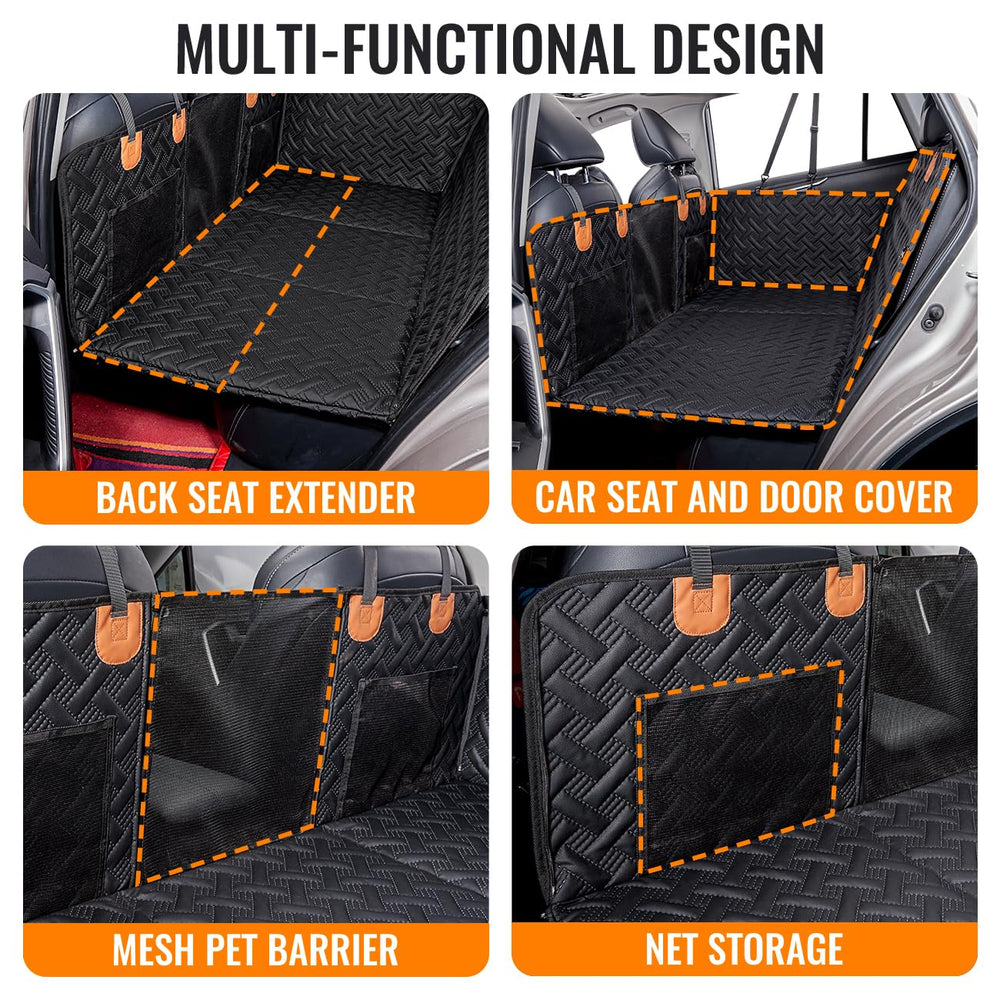 MAXFUT rear seat protector guards doors from scratches during lively trips.