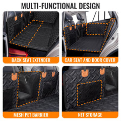 MAXFUT rear seat protector guards doors from scratches during lively trips.