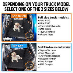MAXFUT truck dog seat cover back seat protects upholstery during trips.