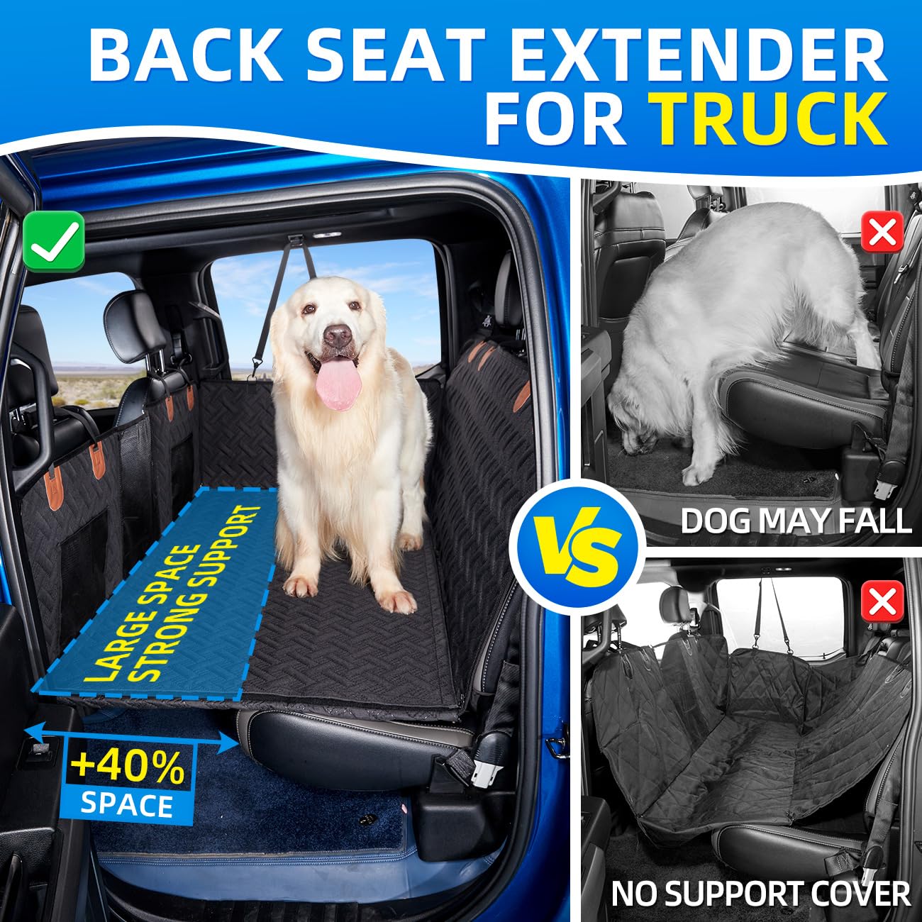 MAXFUT dog seat cover has removable surface for fast cleaning