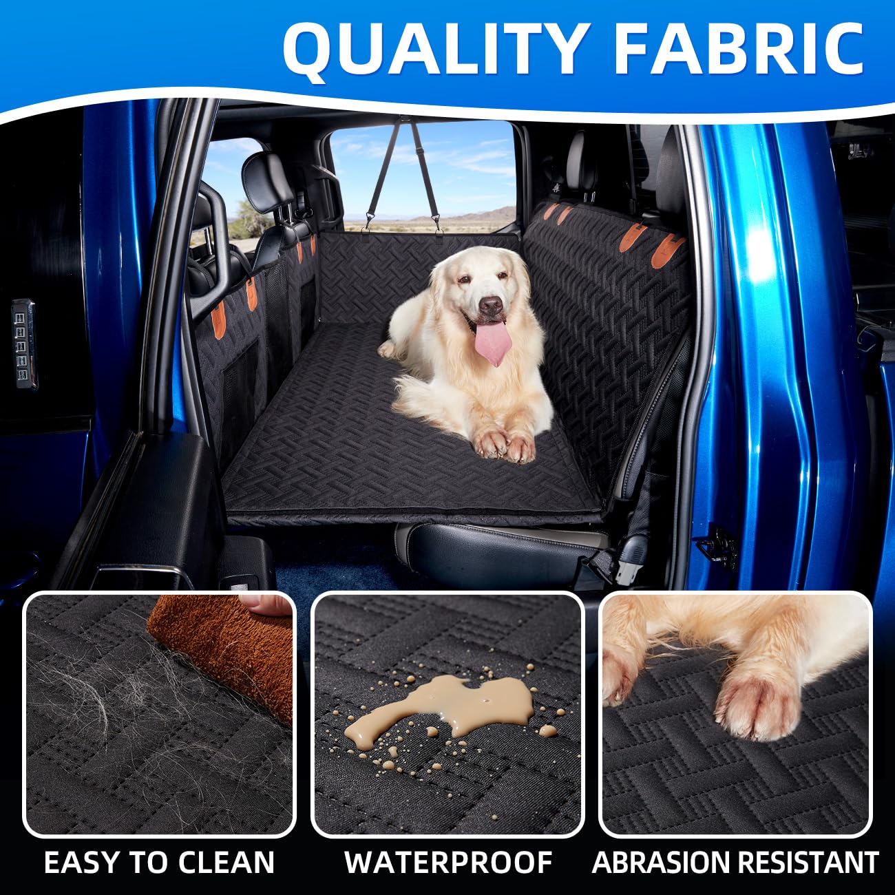 MAXFUT dog seat cover is wear-resistant for long road trips