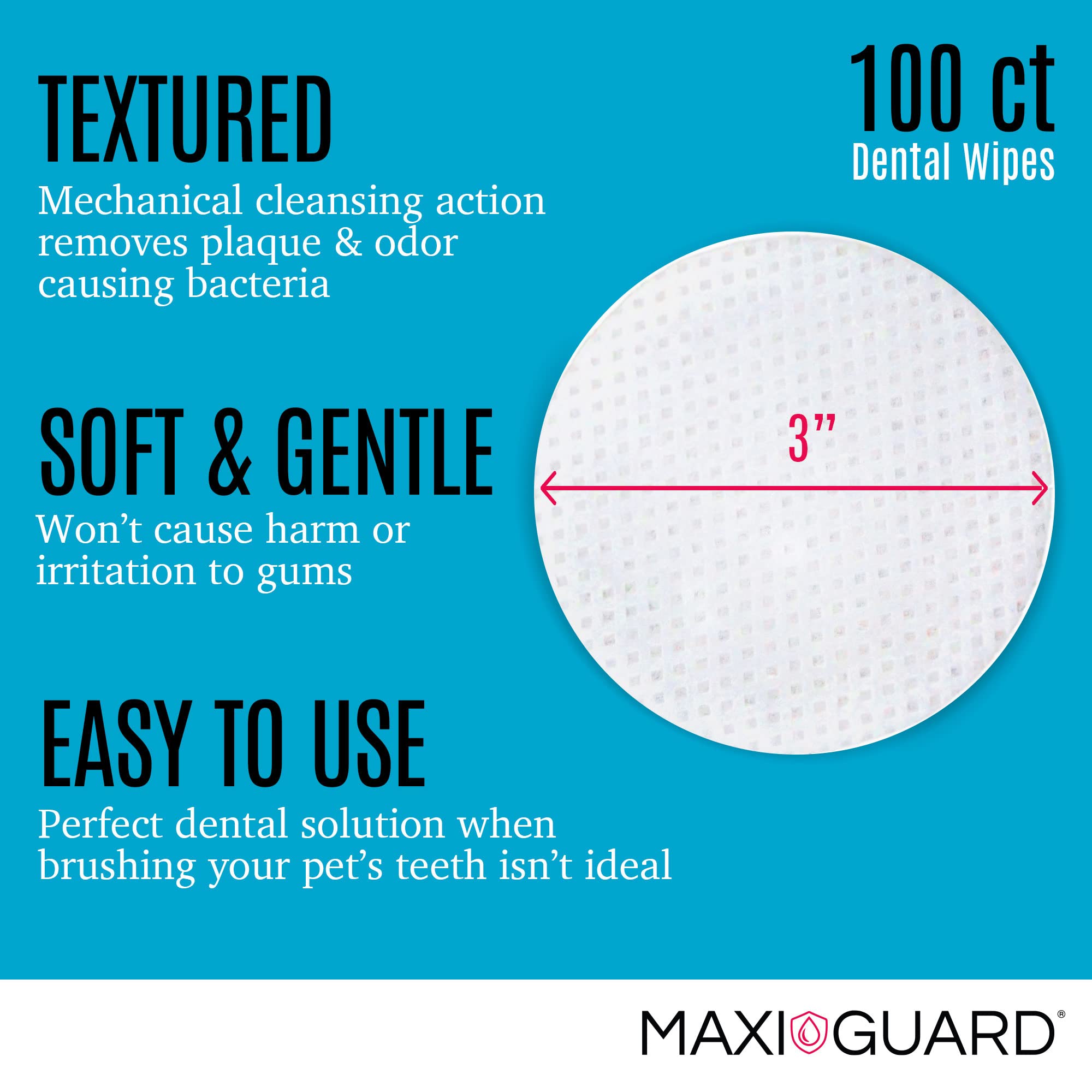 Maxi-Guard textured wipes close-up — shows cleaning texture designed to lift debris.