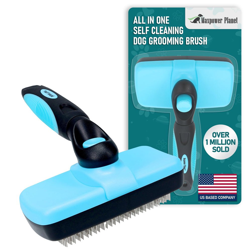 Maxpower Planet pet grooming brush dual-sided shows two sides for mats and deshedding