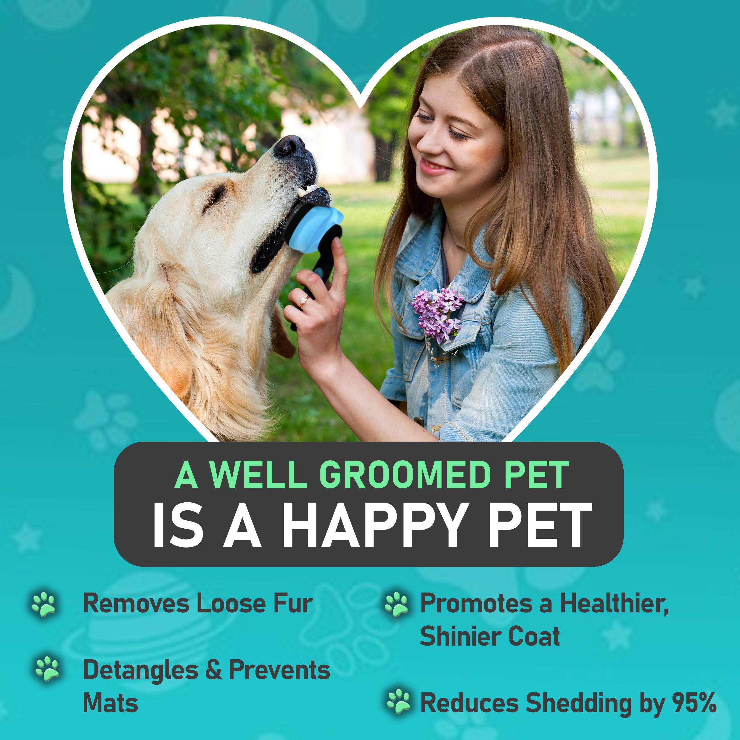 Maxpower Planet pet grooming brush nine-teeth side targets stubborn mats
