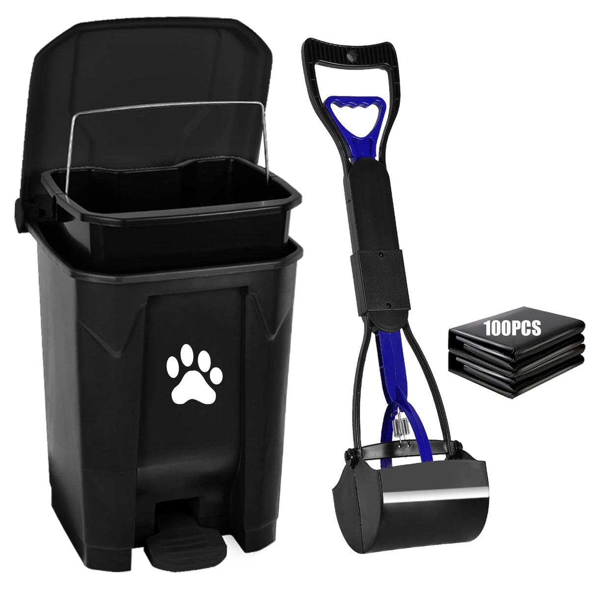 mayayaday outdoor dog poop trash can with lid keeps yard smelling fresh
